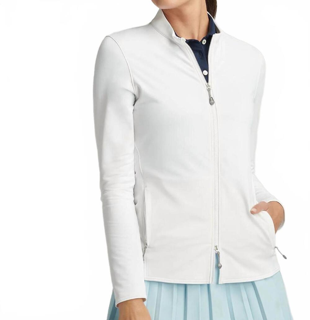 NEW PETER MILLAR katy zip up jacket in white